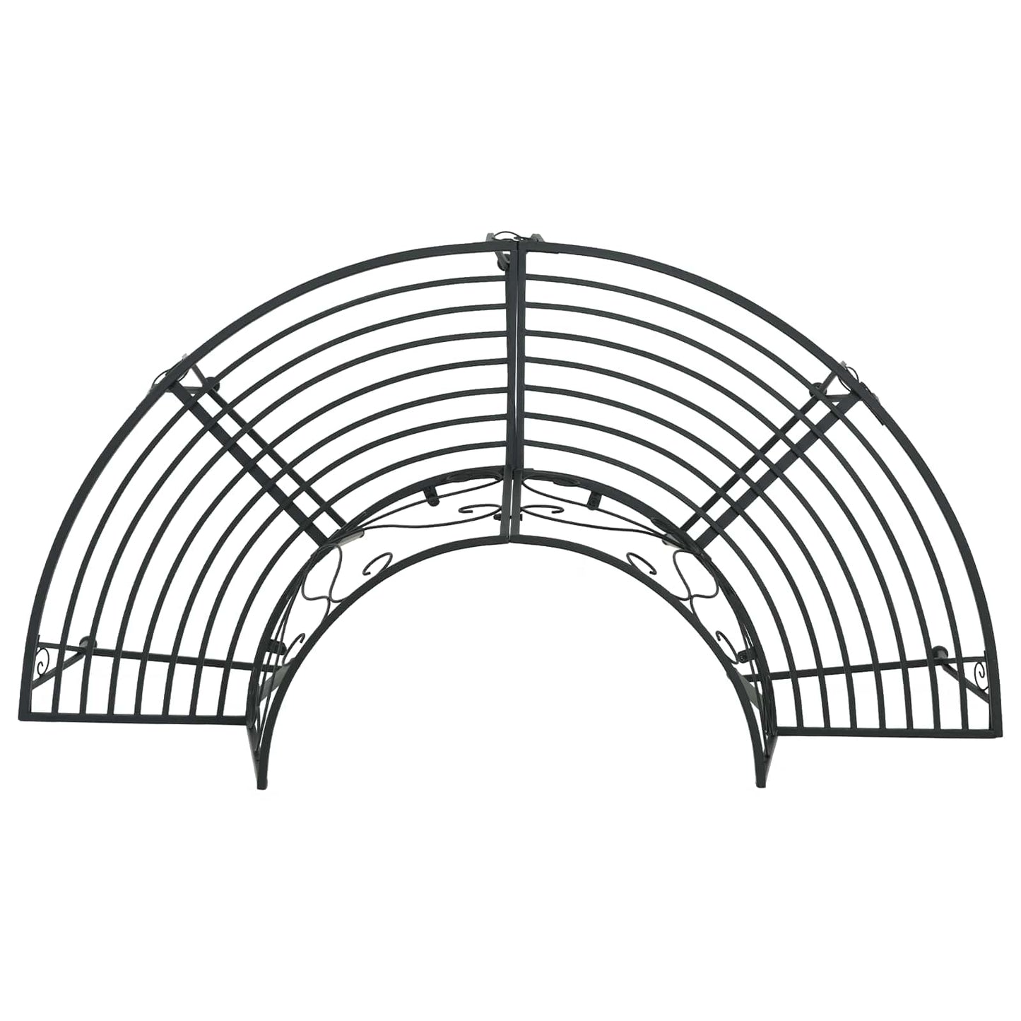 Trebens 4-Antall seter 160 x 80 x 89 cm Stål Svart halvrund