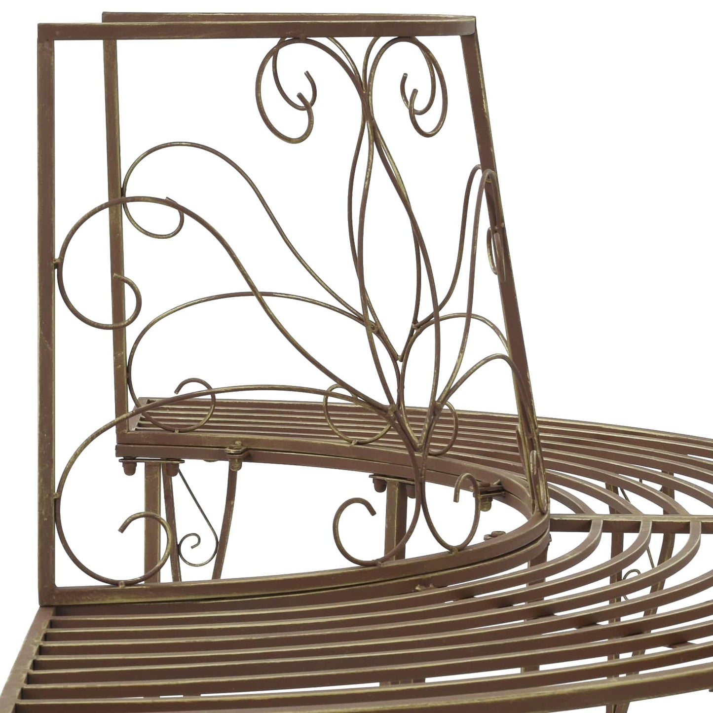 Trebens 4-Antall seter 160 x 80 x 89 cm Stål Antikk Brun