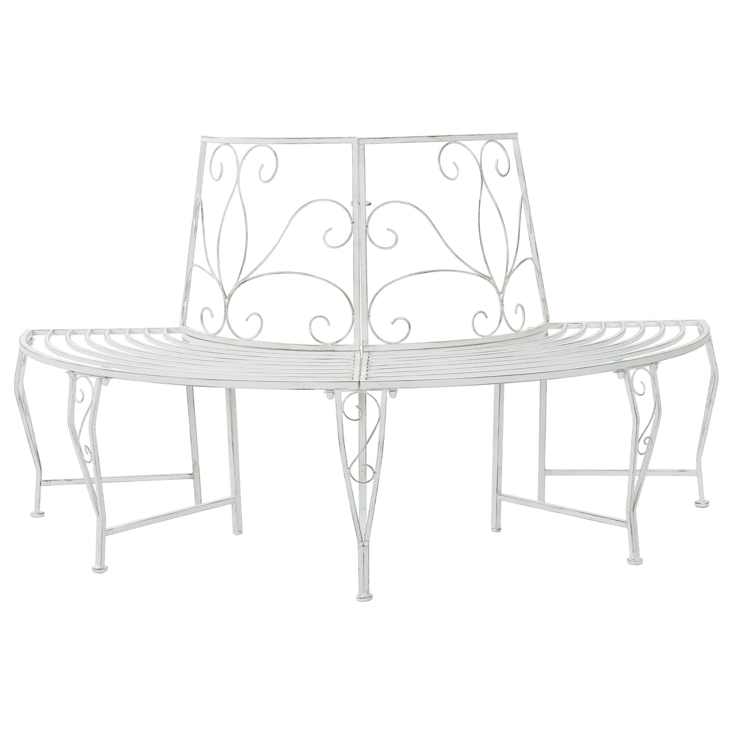 Trebens 4-Antall seter 160 x 80 x 89 cm Stål Antikk hvit