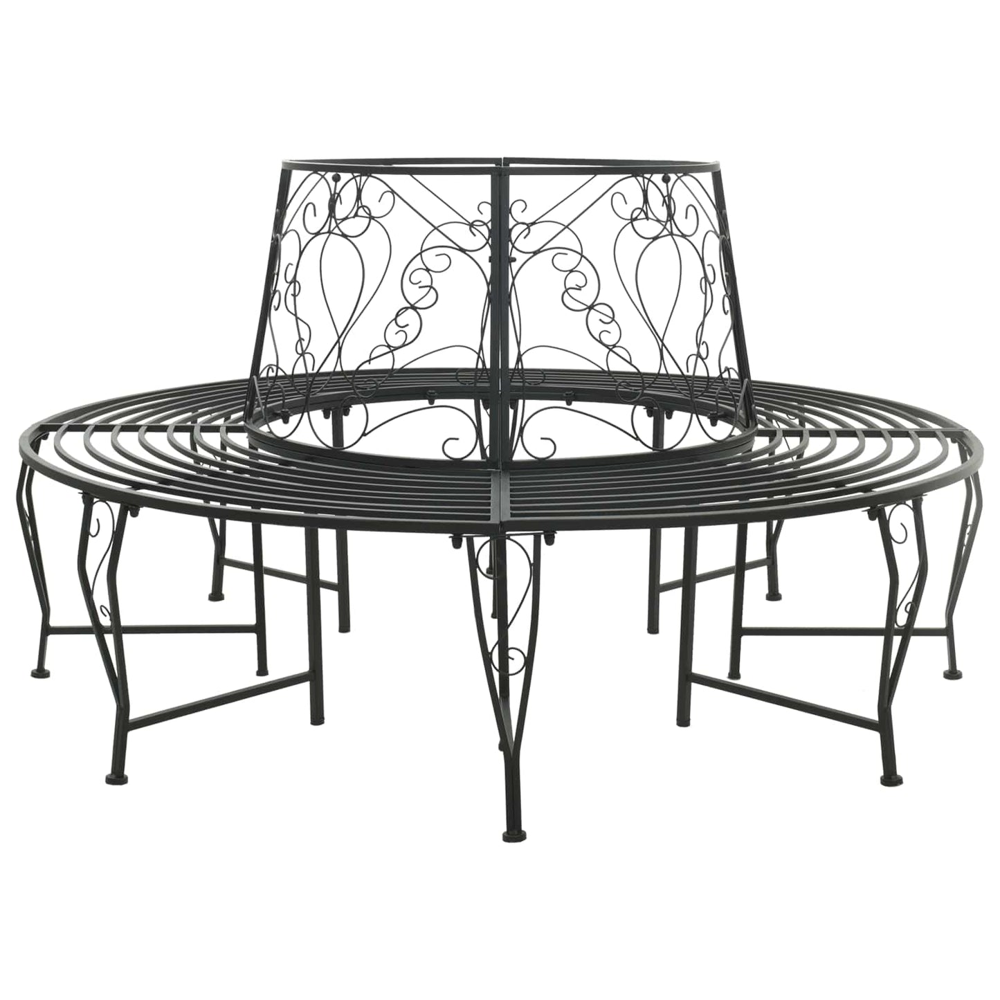 Trebens 8-Antall seter Ø 160 x 89 cm Stål Svart Rund