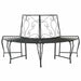 Trebens 4-Antall seter 160 x 80 x 89 cm Stål Svart halvrund