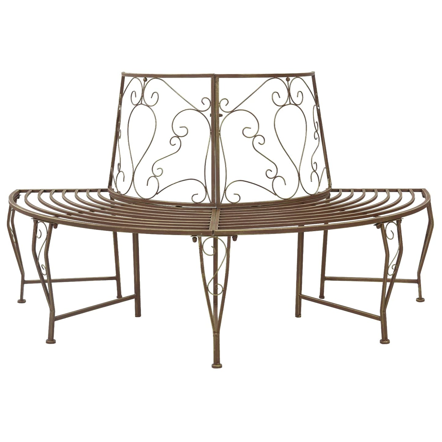 Trebens 4-Antall seter 160 x 80 x 89 cm Stål Antikk Brun