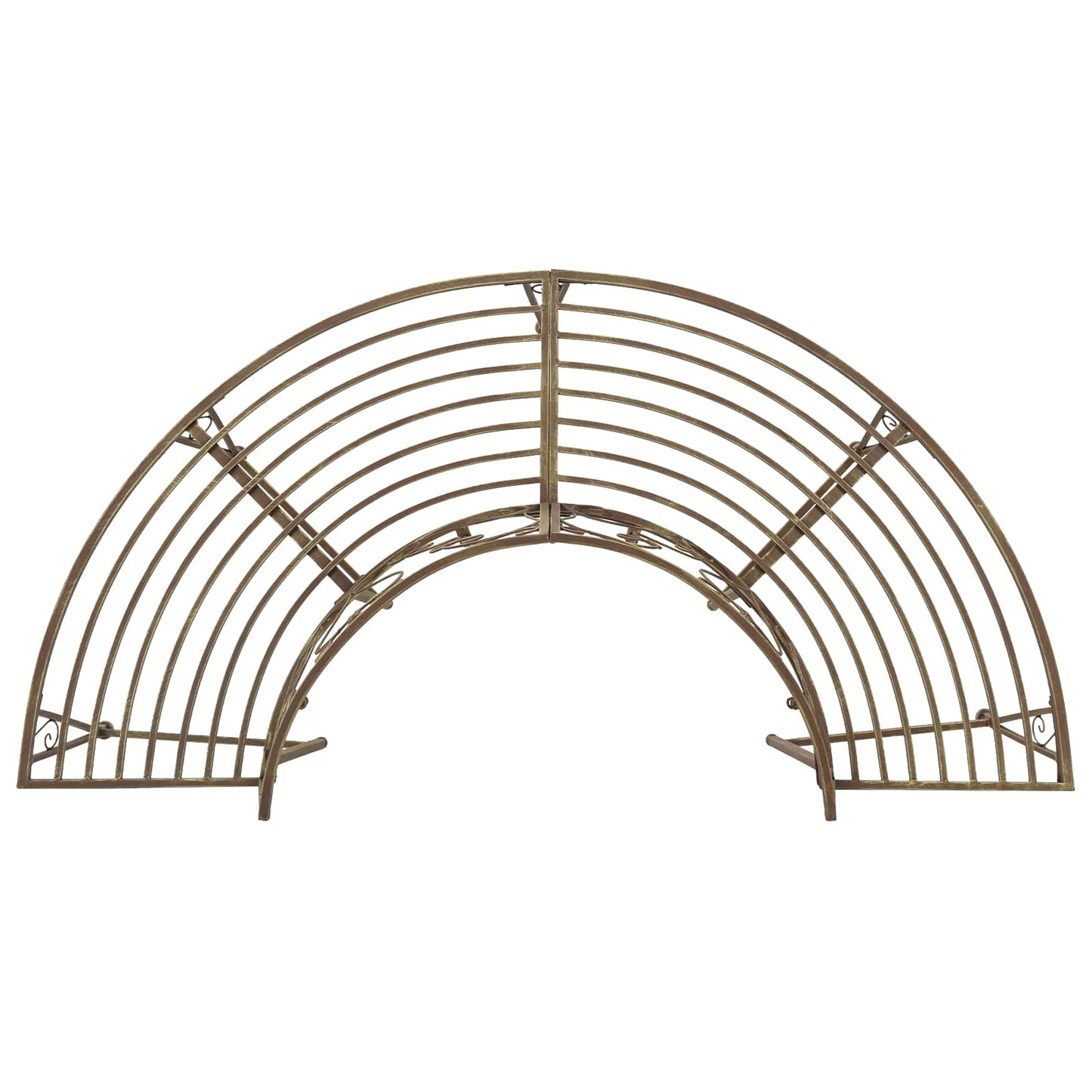 Trebens 4-Antall seter 160 x 80 x 89 cm Stål Antikk Brun