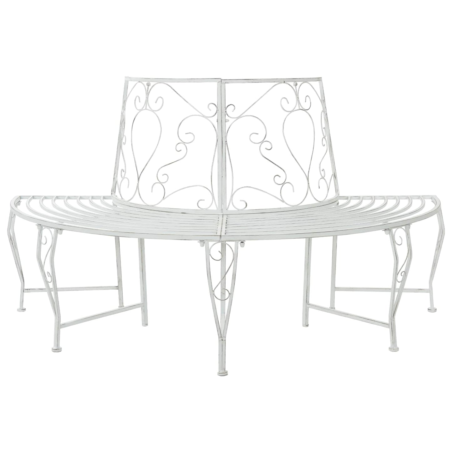 Trebens 4-Antall seter 160 x 80 x 89 cm Stål Antikk hvit