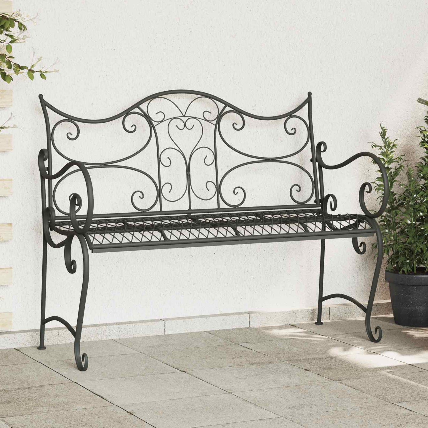 Hagebenk 2-Antall seter 114 x 56,5 x 90 cm Stål Sølvgrå