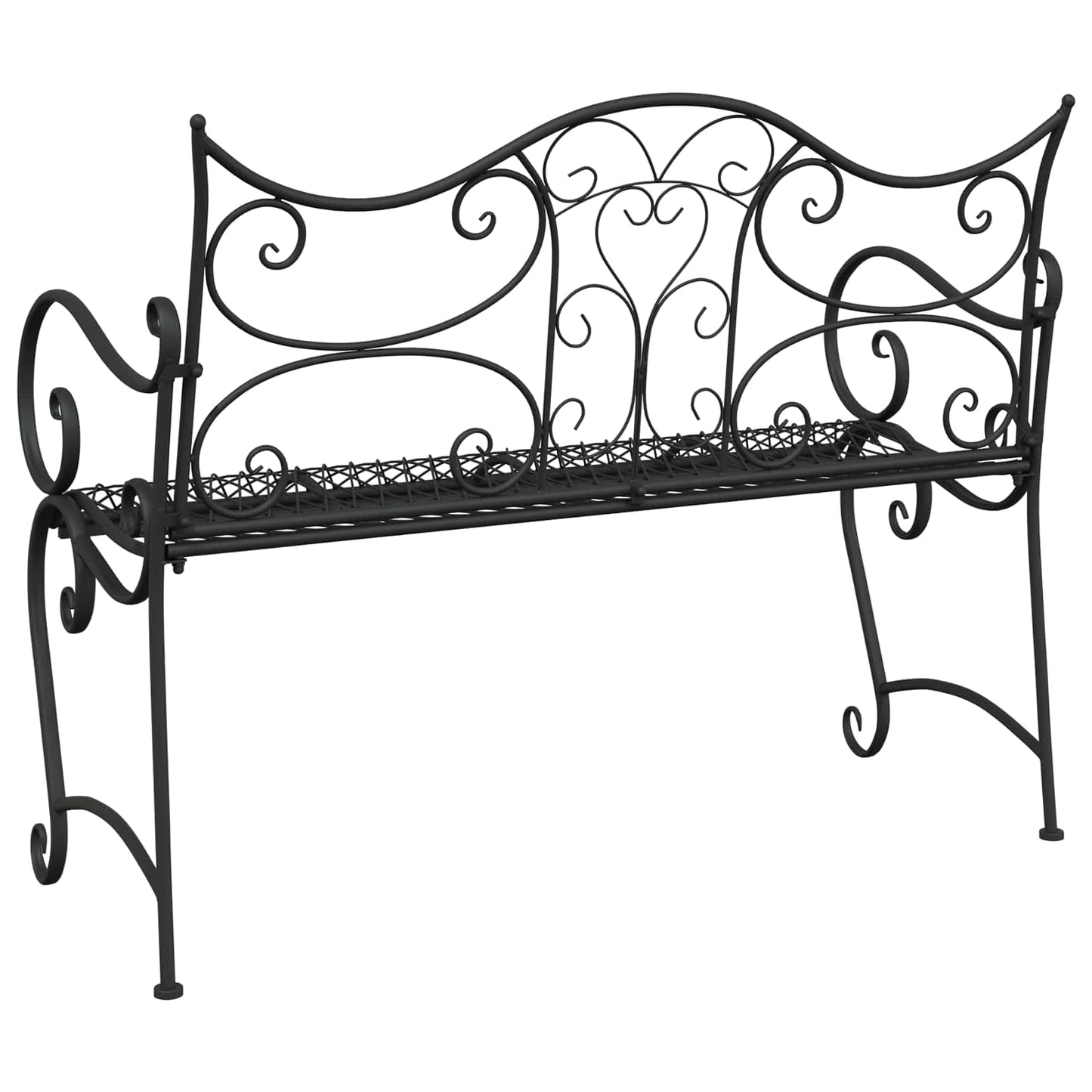 Hagebenk 2-Antall seter 114 x 56,5 x 90 cm Stål Svart