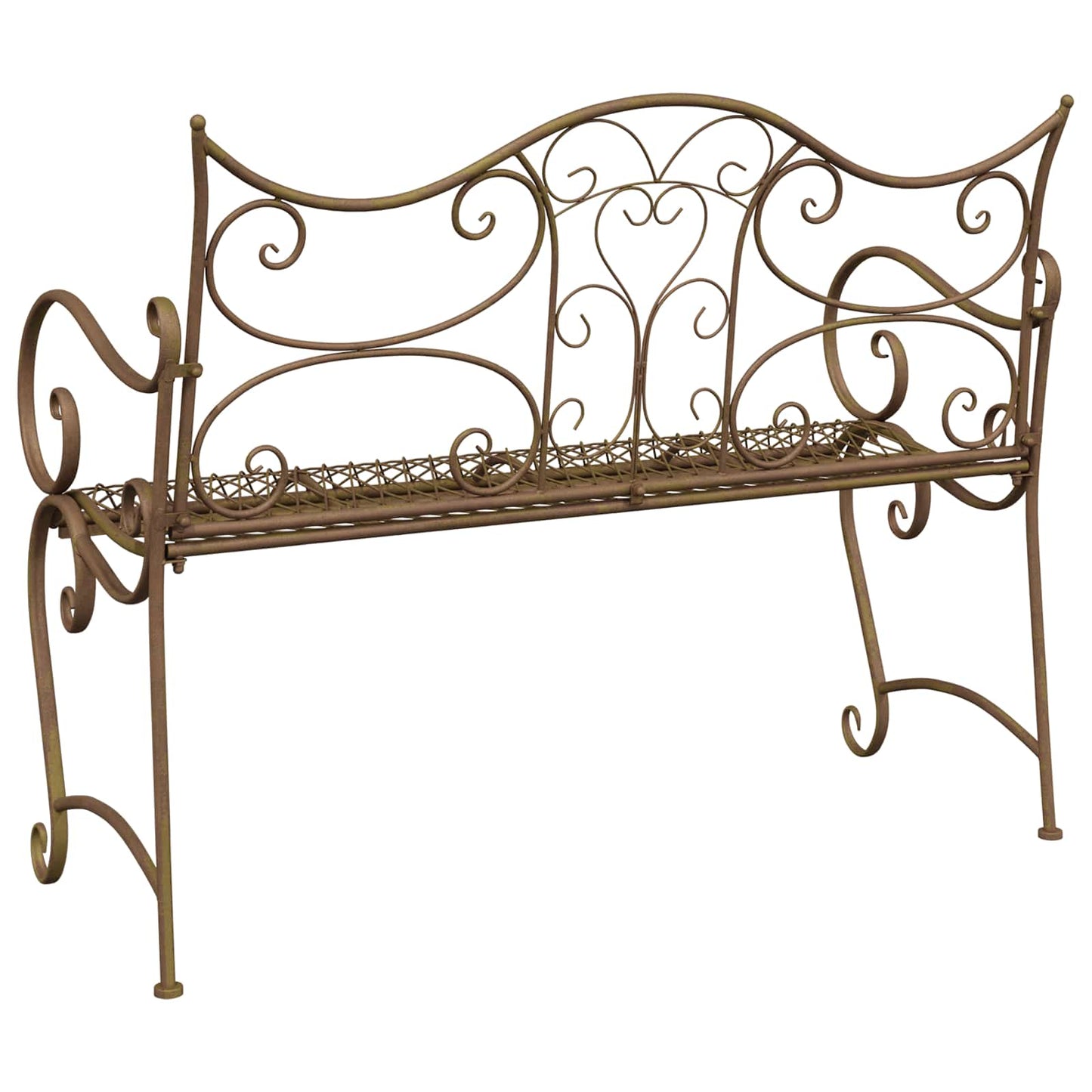 Hagebenk 2-Antall seter 114 x 56,5 x 90 cm Stål Antikk Brun