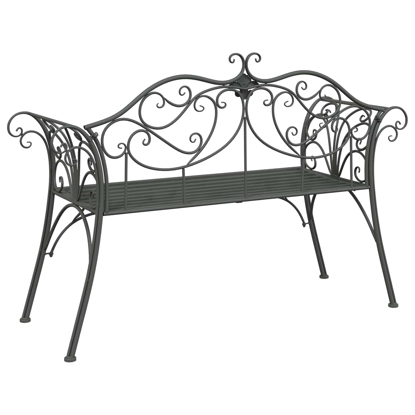 Hagebenk 2-Antall seter 130 x 47 x 90 cm Stål Sølvgrå