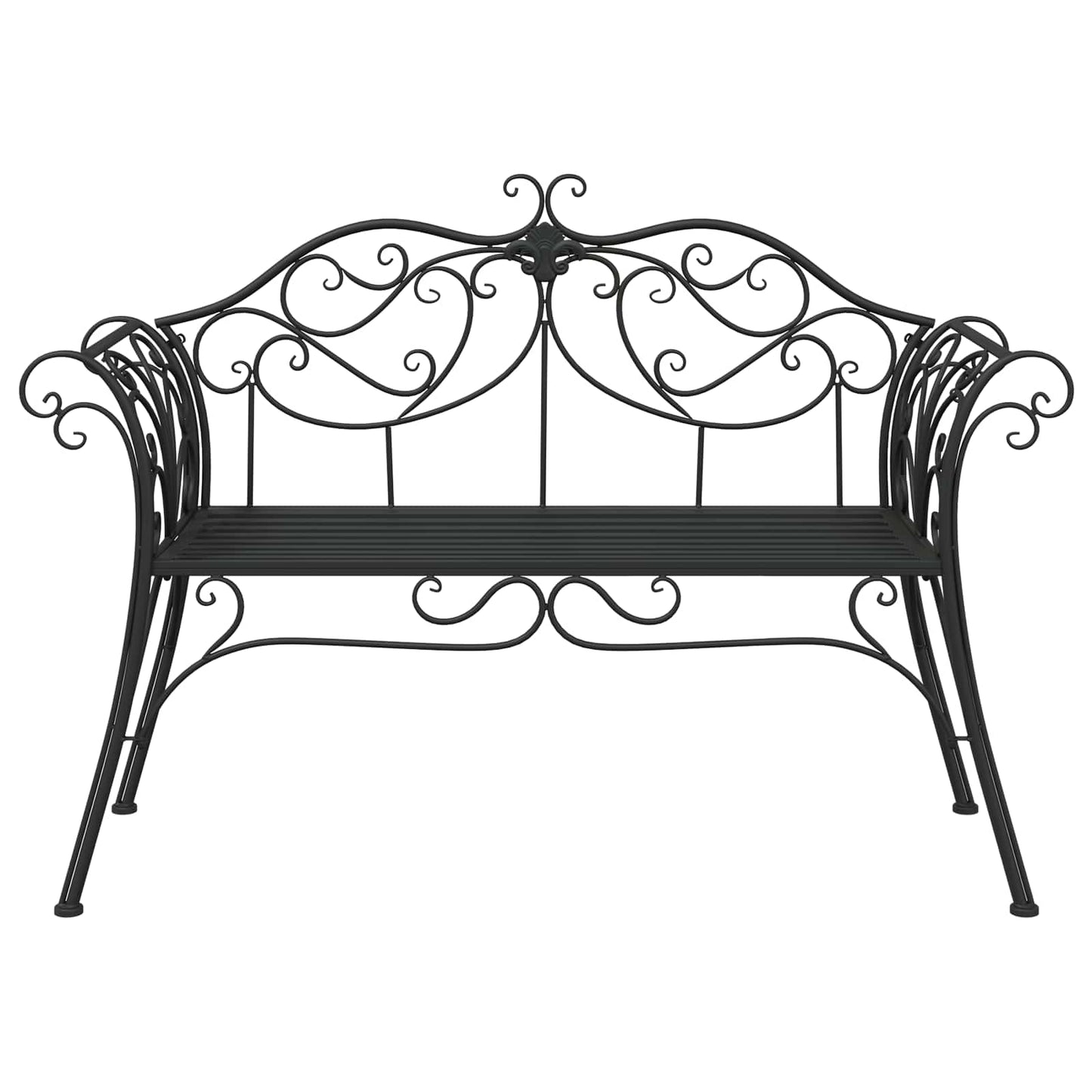Hagebenk 2-Antall seter 130 x 47 x 90 cm Stål Svart
