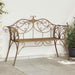Hagebenk 2-Antall seter 130 x 47 x 90 cm Stål Antikk Brun
