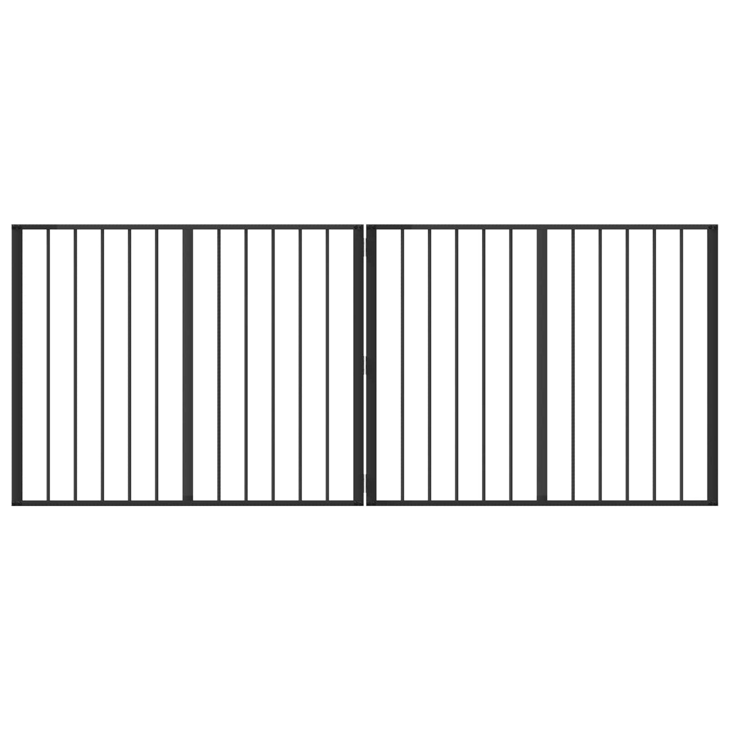 Hundeluke 2 pcs Svart 100 x 80 cm Galvanisert Stål