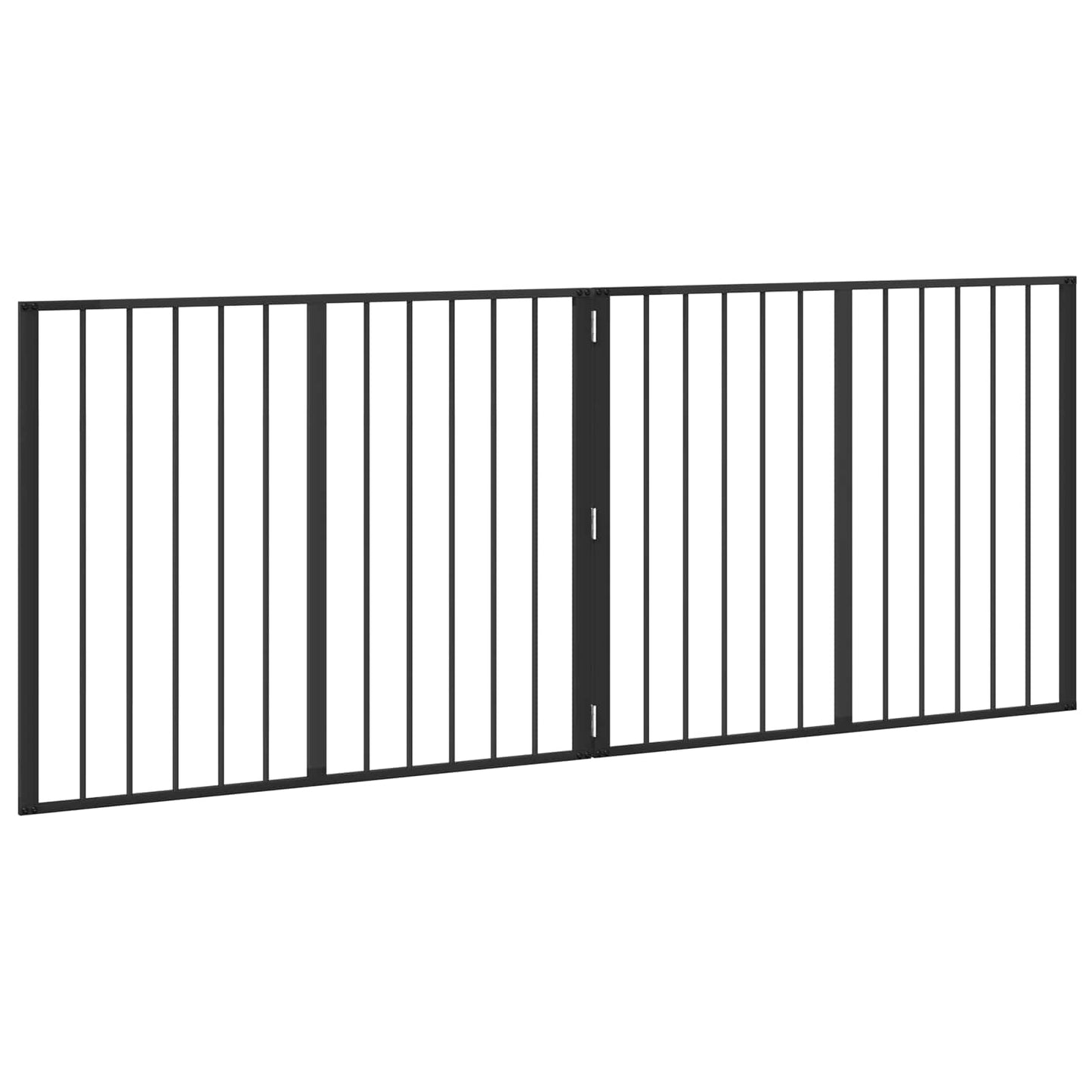 Hundeluke 2 pcs Svart 100 x 80 cm Galvanisert Stål
