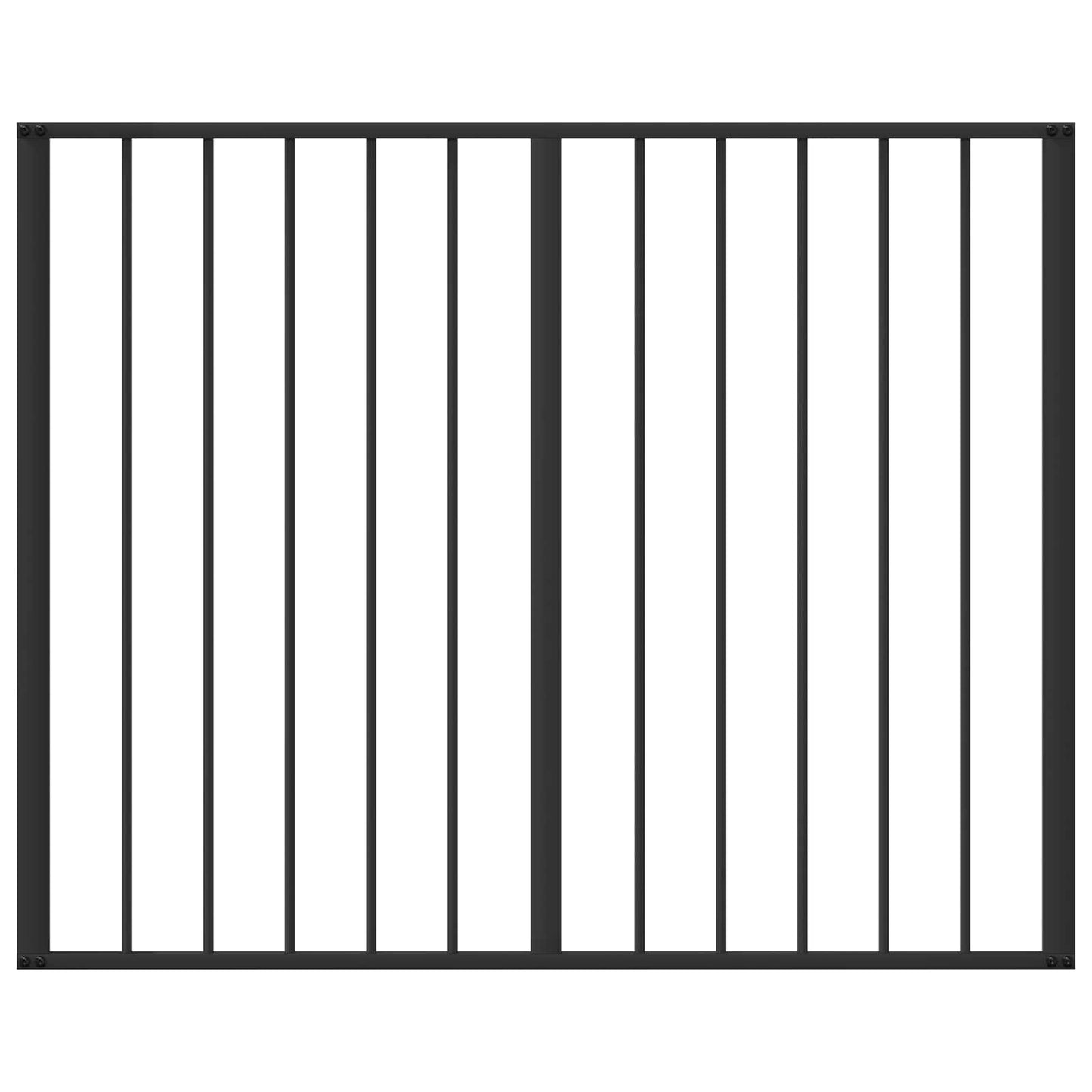 Hundeluke 2 pcs Svart 100 x 80 cm Galvanisert Stål