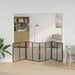 Hundeluke 4 pcs Svart 100 x 80 cm Galvanisert Stål