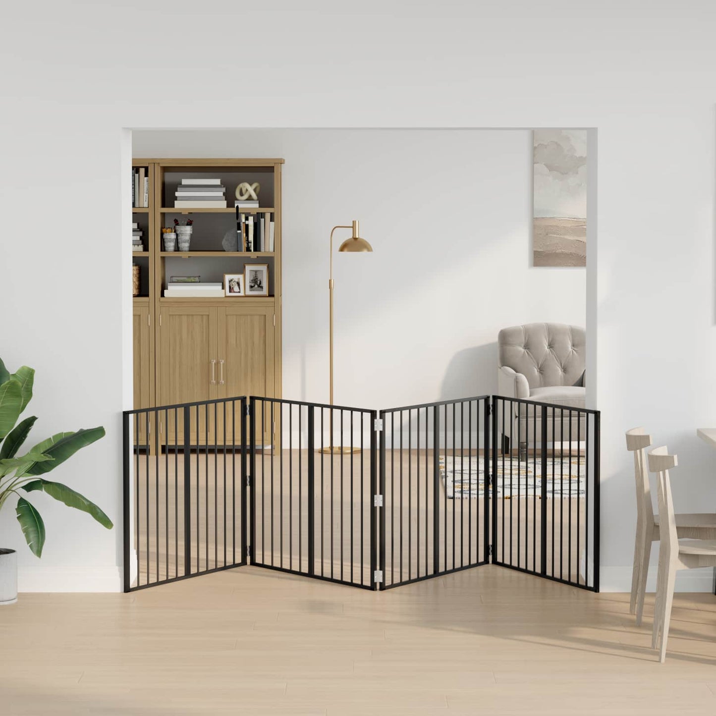 Hundeluke 4 pcs Svart 100 x 80 cm Galvanisert Stål