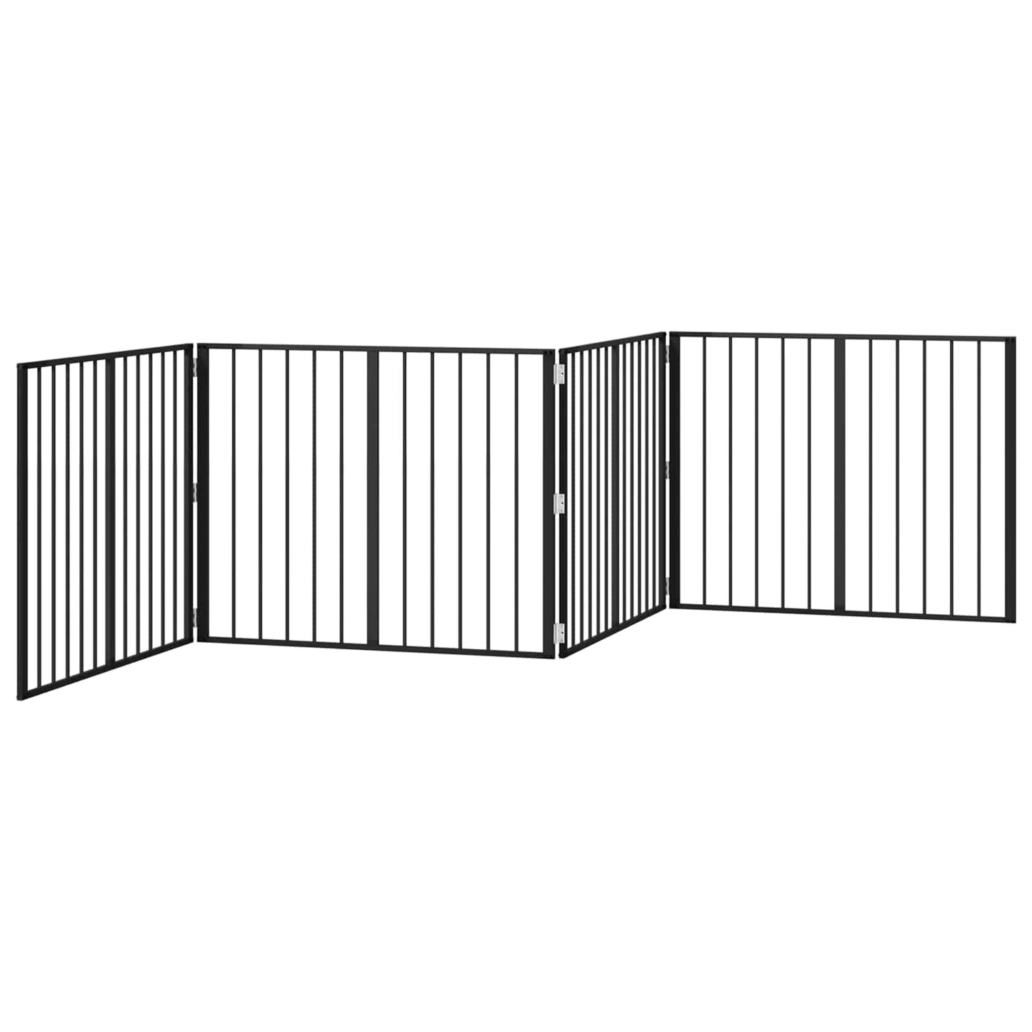 Hundeluke 4 pcs Svart 100 x 80 cm Galvanisert Stål