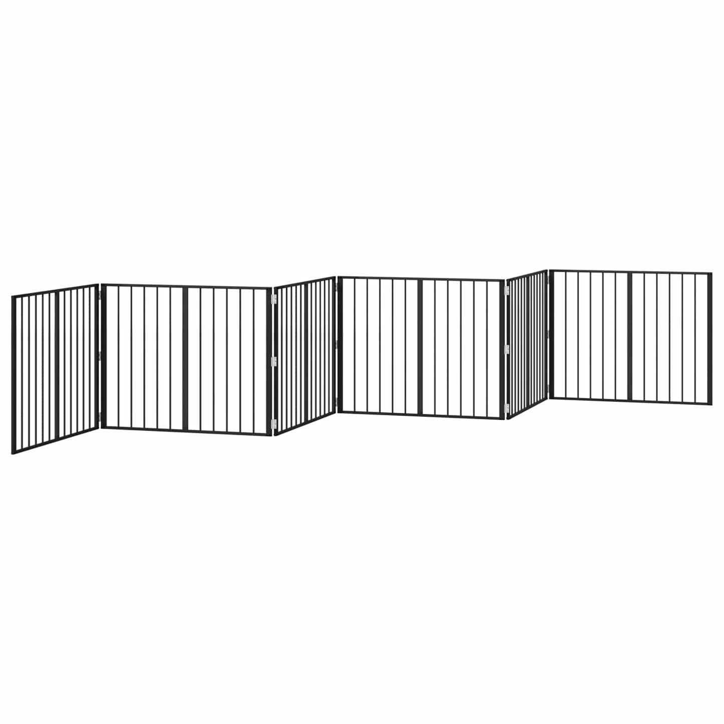 Hundeluke 6 pcs Svart 100 x 80 cm Galvanisert Stål