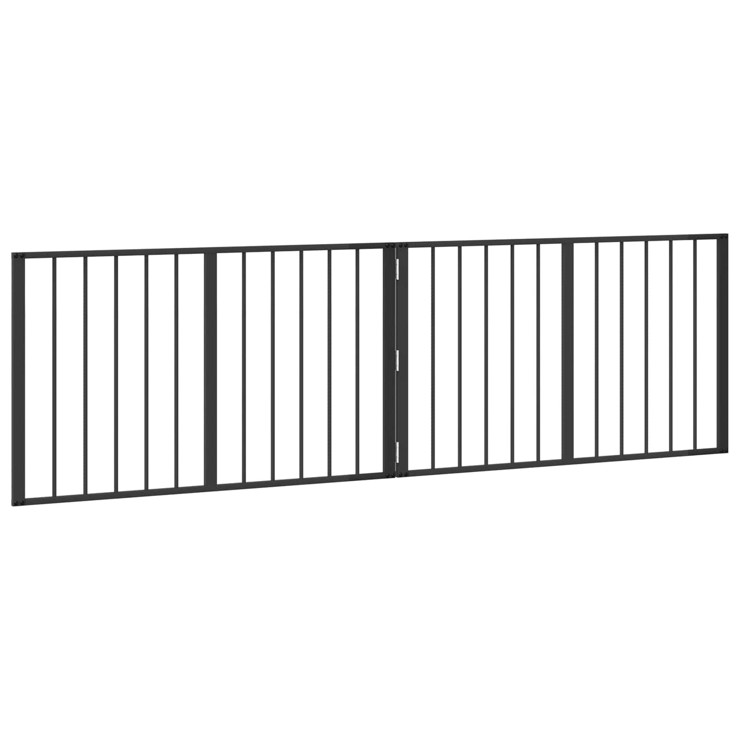 Hundeluke 2 pcs Svart 100 x 60 cm Galvanisert Stål
