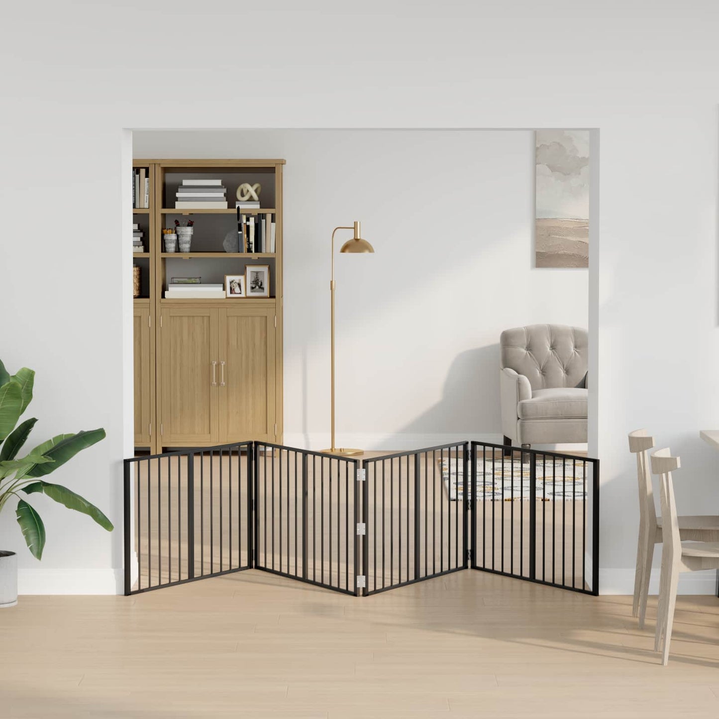 Hundeluke 4 pcs Svart 100 x 60 cm Galvanisert Stål