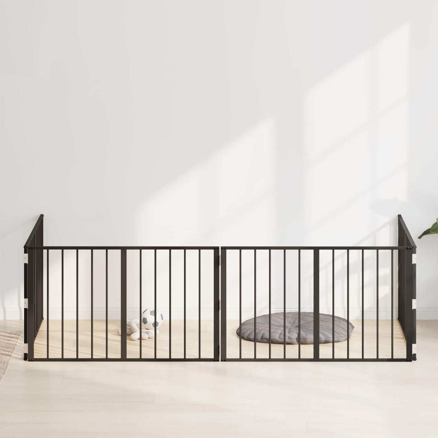 Hundeluke 4 pcs Svart 100 x 60 cm Galvanisert Stål