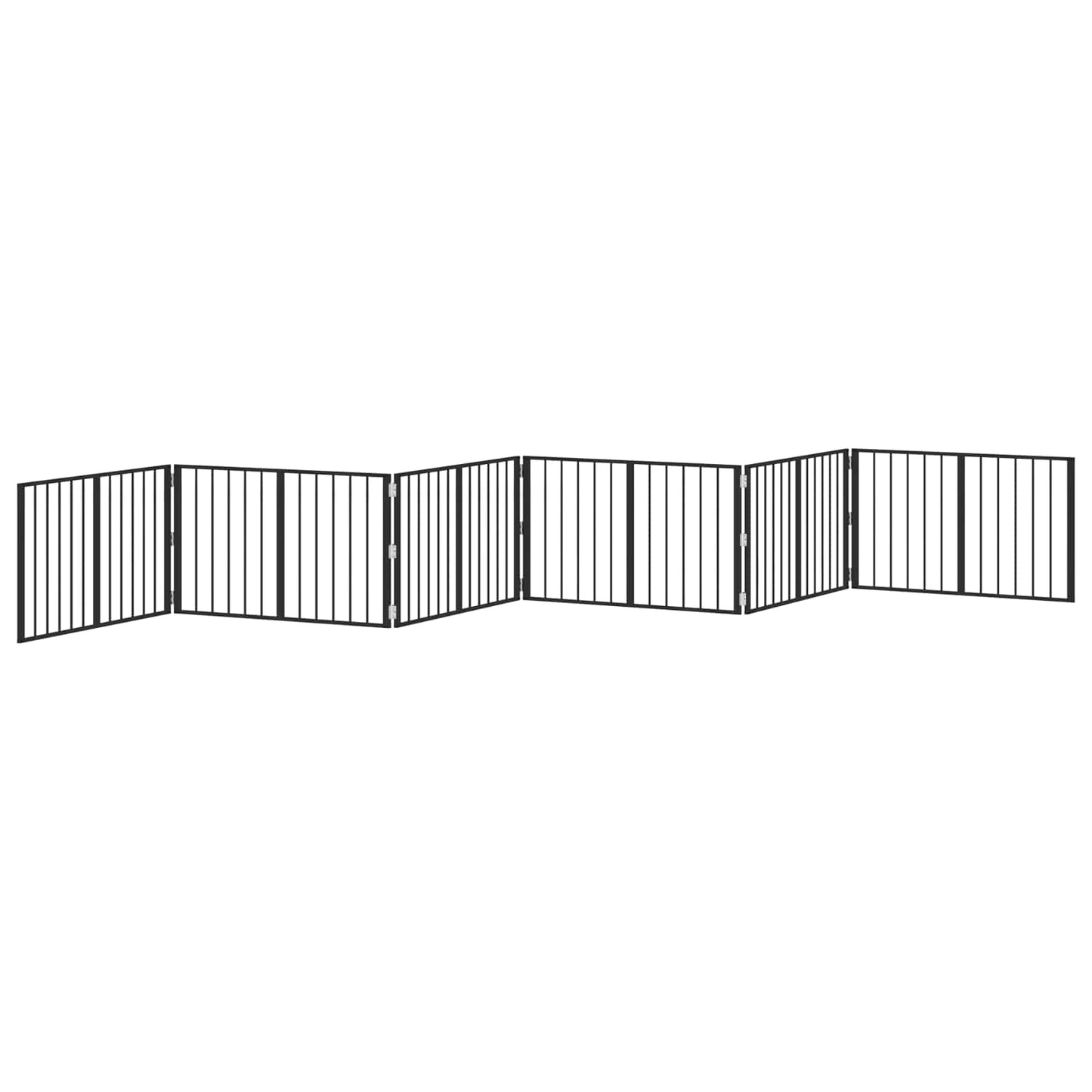 Hundeluke 6 pcs Svart 100 x 60 cm Galvanisert Stål