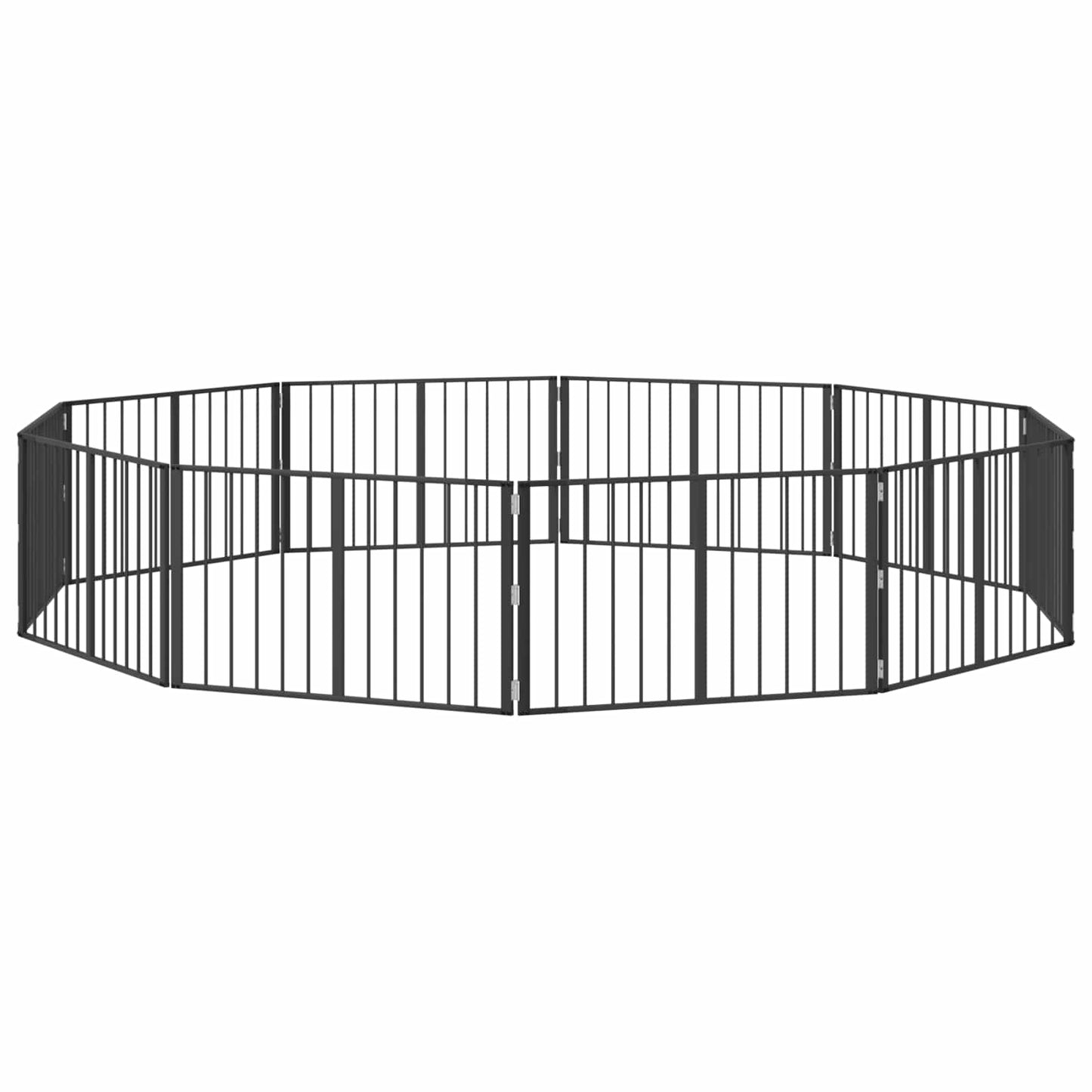 Hundeluke 10 pcs Svart 100 x 60 cm Galvanisert Stål