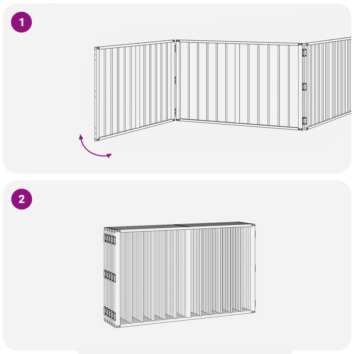 Hundeluke 10 pcs Svart 100 x 60 cm Galvanisert Stål
