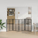 Hundeluke 4 pcs Svart 80 x 100 cm Galvanisert Stål