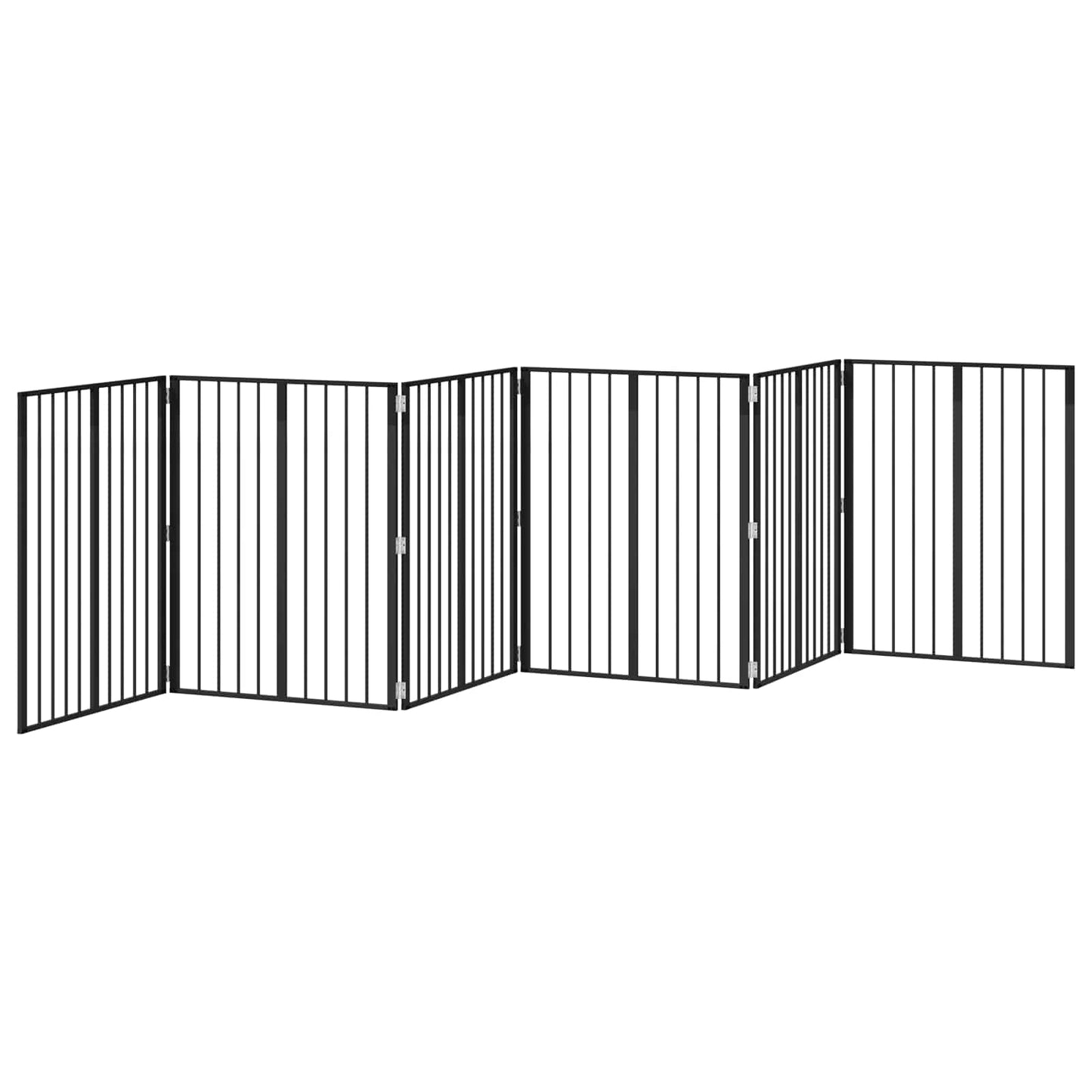 Hundeluke 6 pcs Svart 80 x 100 cm Galvanisert Stål