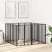 Hundeluke 8 pcs Svart 80 x 100 cm Galvanisert Stål