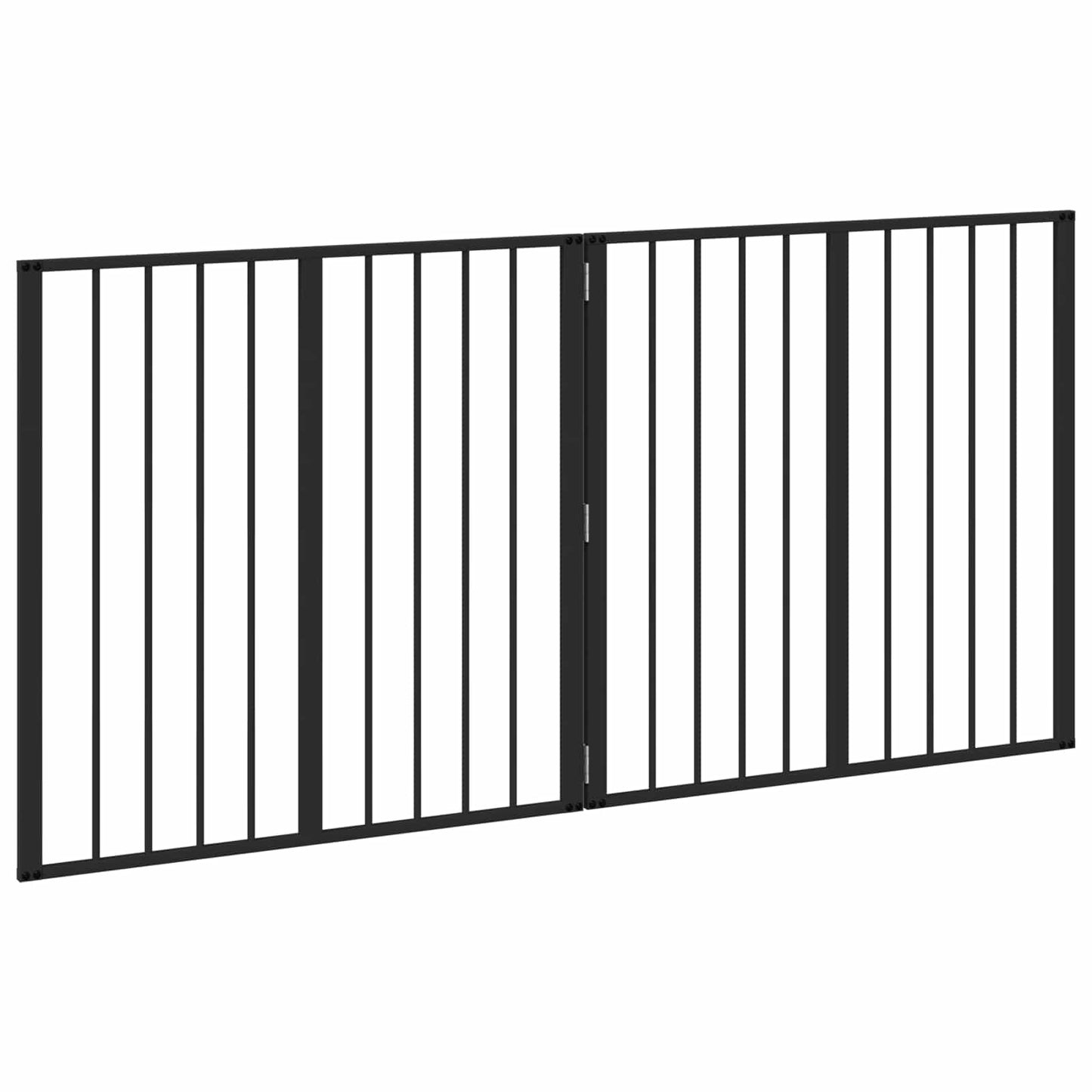 Hundeluke 2 pcs Svart 80 x 80 cm Galvanisert Stål
