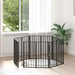 Hundeluke 6 pcs Svart 80 x 80 cm Galvanisert Stål