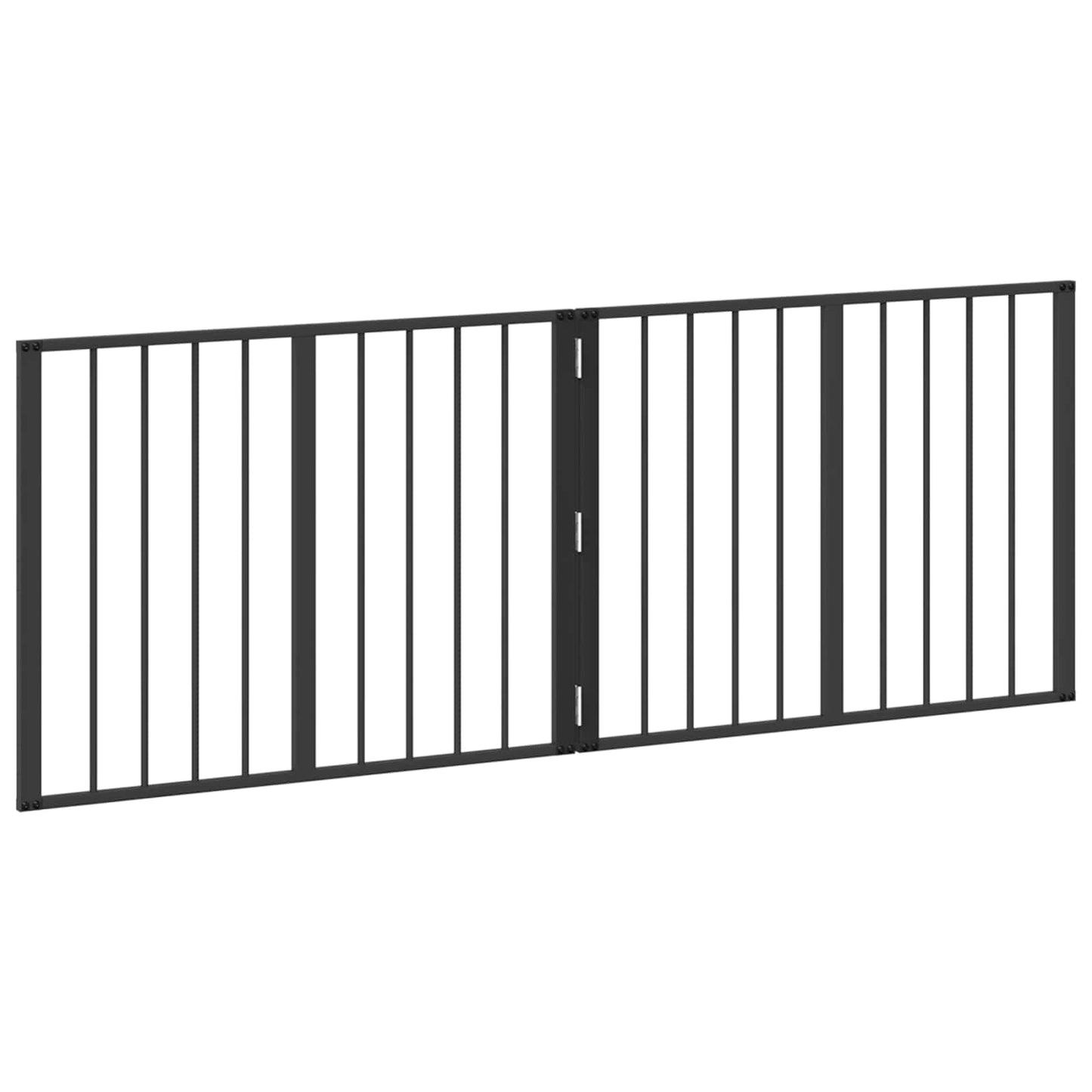 Hundeluke 2 pcs Svart 80 x 60 cm Galvanisert Stål