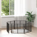Hundeluke 6 pcs Svart 80 x 60 cm Galvanisert Stål