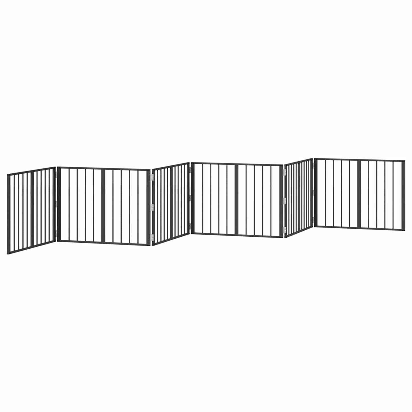 Hundeluke 6 pcs Svart 80 x 60 cm Galvanisert Stål