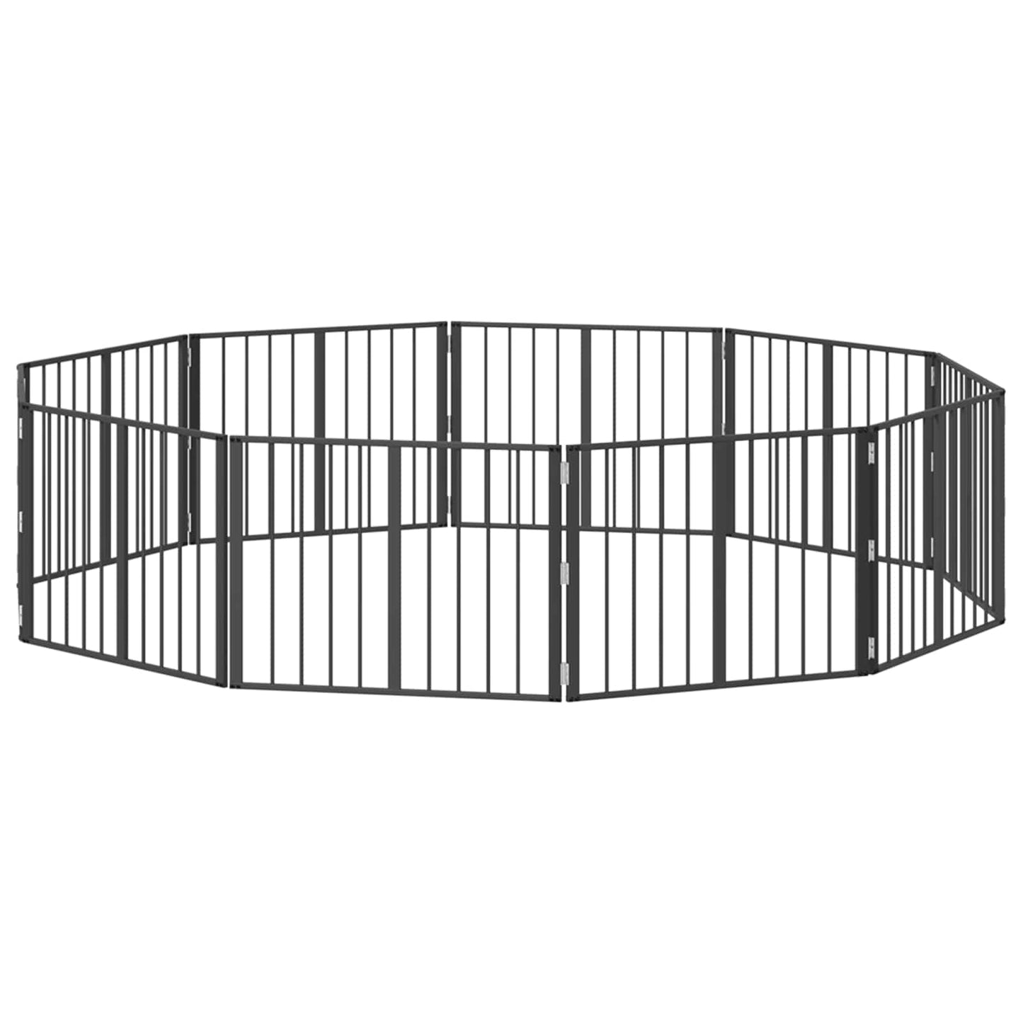 Hundeluke 10 pcs Svart 80 x 60 cm Galvanisert Stål