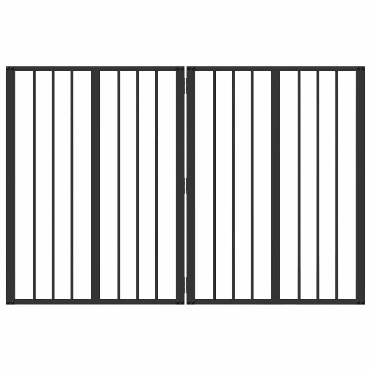 Hundeluke 2 pcs Svart 60 x 80 cm Galvanisert Stål