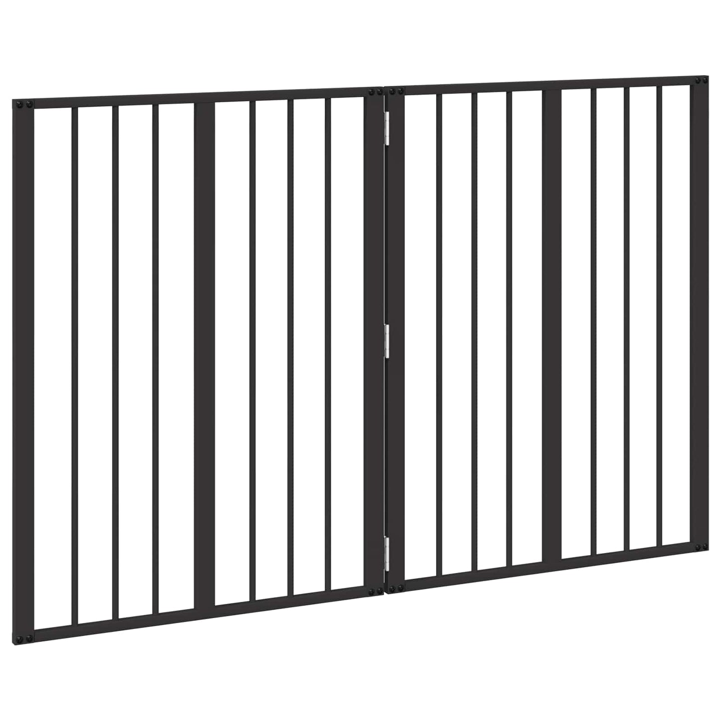 Hundeluke 2 pcs Svart 60 x 80 cm Galvanisert Stål