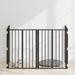 Hundeluke 4 pcs Svart 60 x 80 cm Galvanisert Stål
