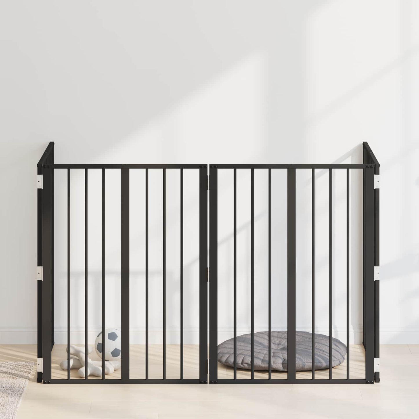 Hundeluke 4 pcs Svart 60 x 80 cm Galvanisert Stål