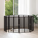 Hundeluke 8 pcs Svart 60 x 80 cm Galvanisert Stål