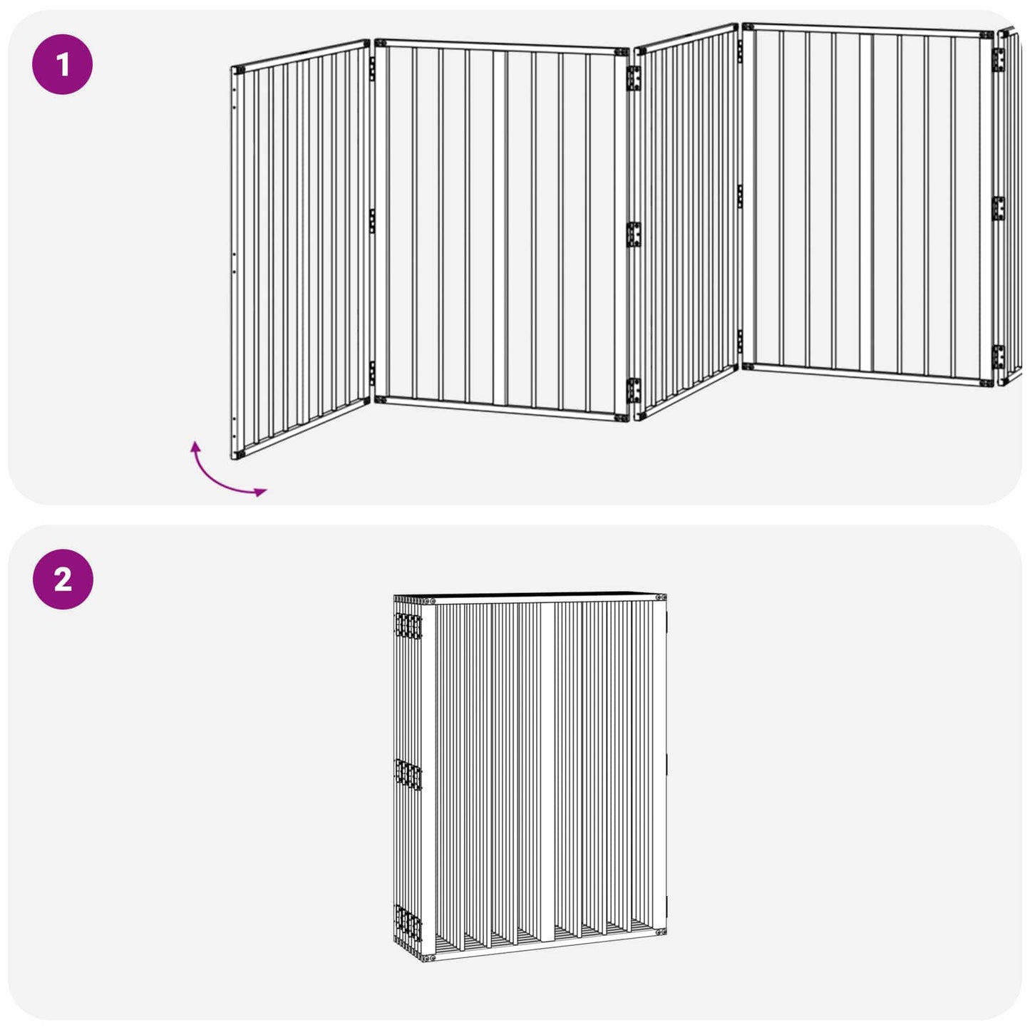 Hundeluke 10 pcs Svart 60 x 80 cm Galvanisert Stål