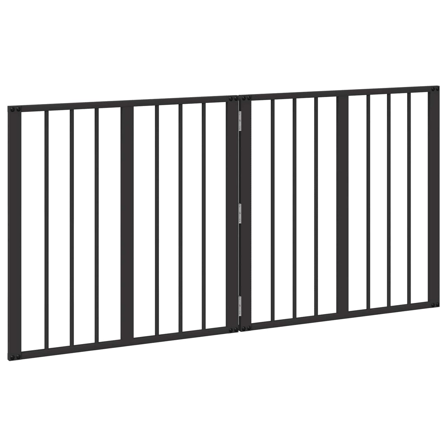 Hundeluke 2 pcs Svart 60 x 60 cm Galvanisert Stål