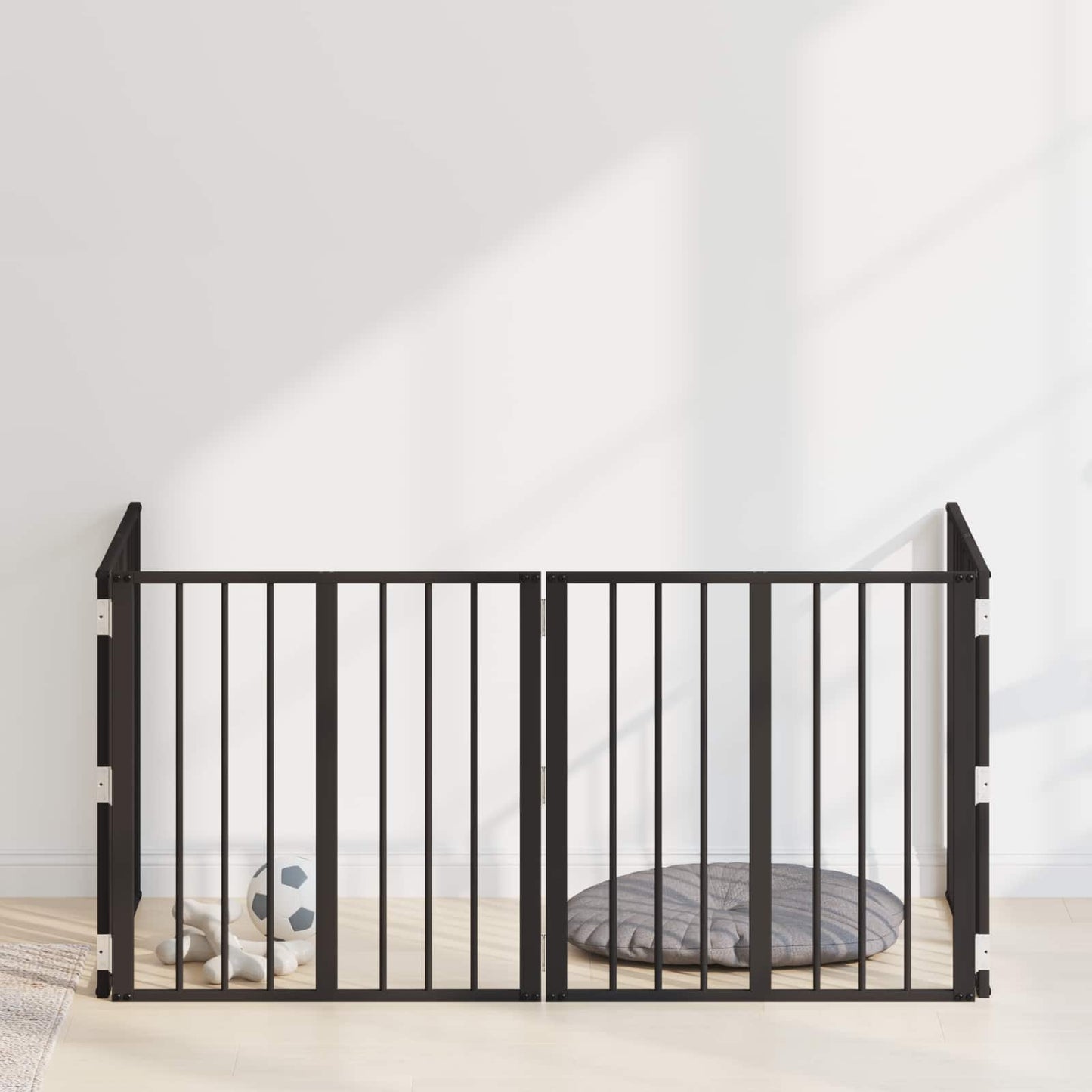 Hundeluke 4 pcs Svart 60 x 60 cm Galvanisert Stål