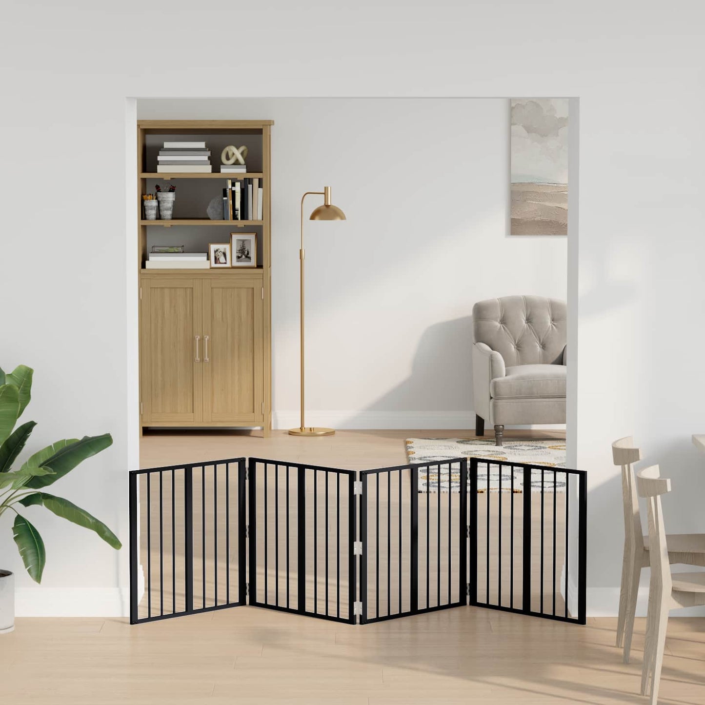 Hundeluke 4 pcs Svart 60 x 60 cm Galvanisert Stål