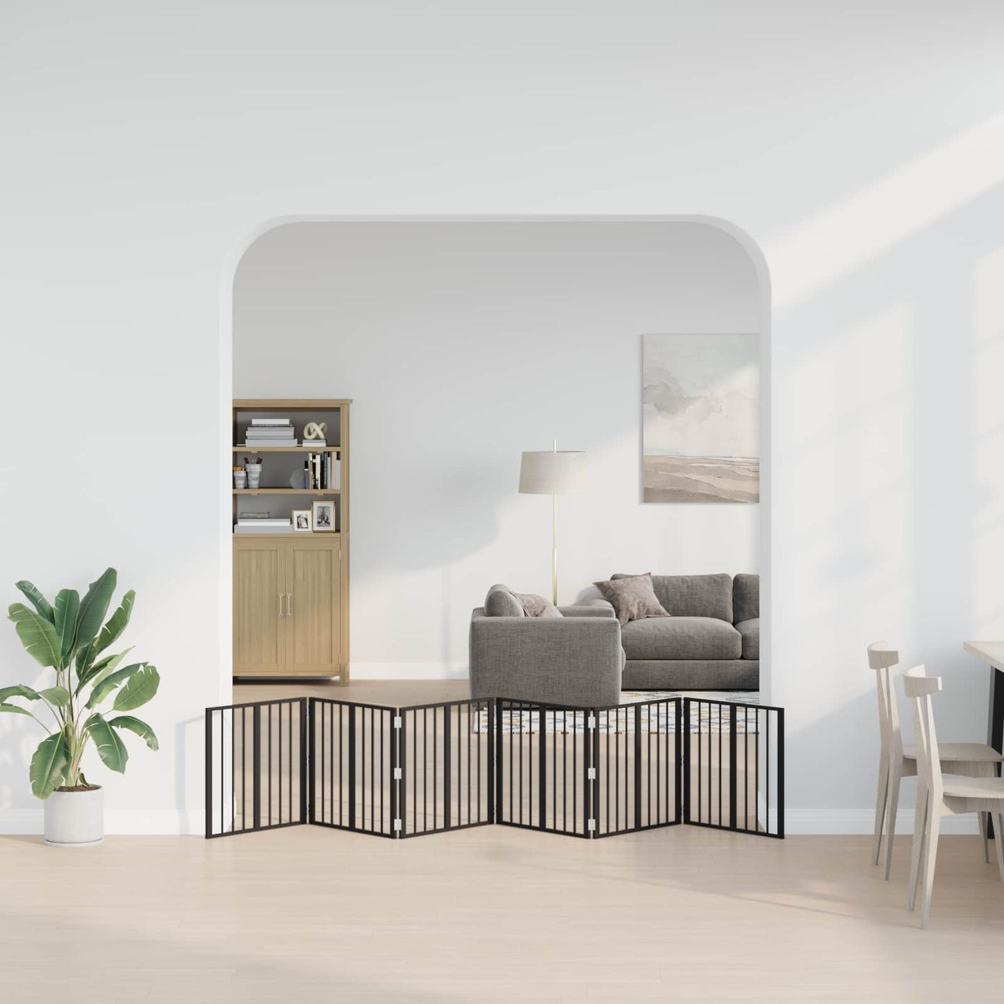 Hundeluke 6 pcs Svart 60 x 60 cm Galvanisert Stål