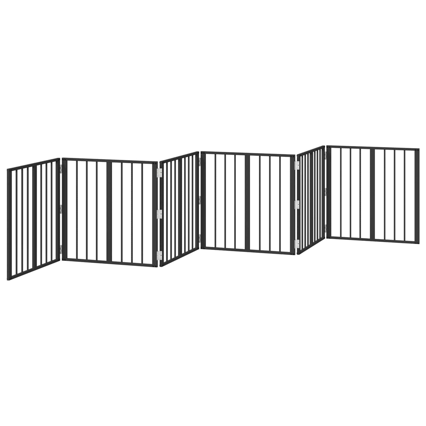 Hundeluke 6 pcs Svart 60 x 60 cm Galvanisert Stål