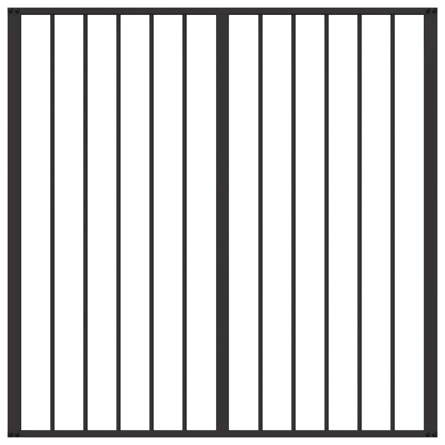 Hundeluke 6 pcs Svart 60 x 60 cm Galvanisert Stål