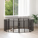 Hundeluke 8 pcs Svart 60 x 60 cm Galvanisert Stål