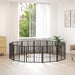 Hundeluke 12 pcs Svart 60 x 60 cm Galvanisert Stål